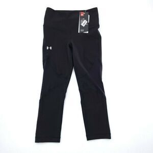 Under Armour Womens Sz XS Black Heatgear Armour Mesh Capri Leggings 1329817